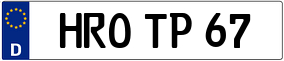 Trailer License Plate